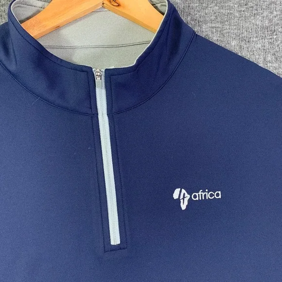 Petet Millar Perth Men 2XL Blue Performance Golf Pullover Stretch Preppy - Picture 2 of 11